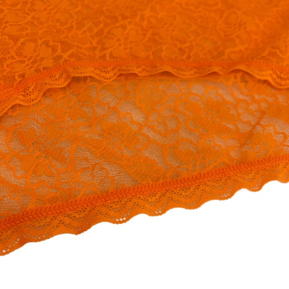 SOLD - Splendies Orange CLEMENTINA LACE BIKINI High Leg Brief Panties 4X New - Picture 5 of 11